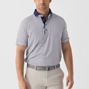 Greyson Poison Dart Hyacinth Polo Shirt Medium NEW Purple Frog Short Sleeve Golf